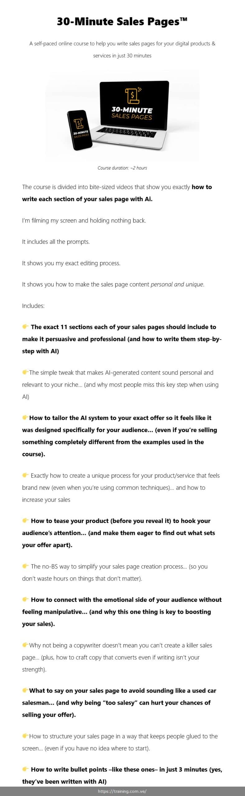 30 minute sales pages by matt giaro