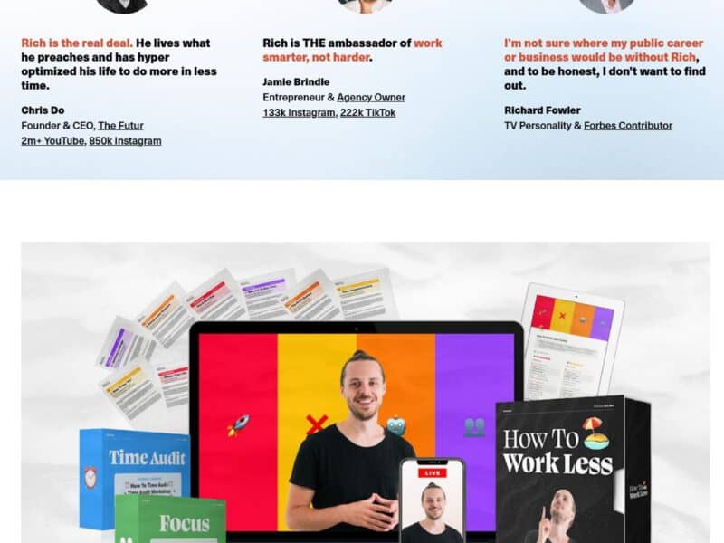 how to work less by rich webster