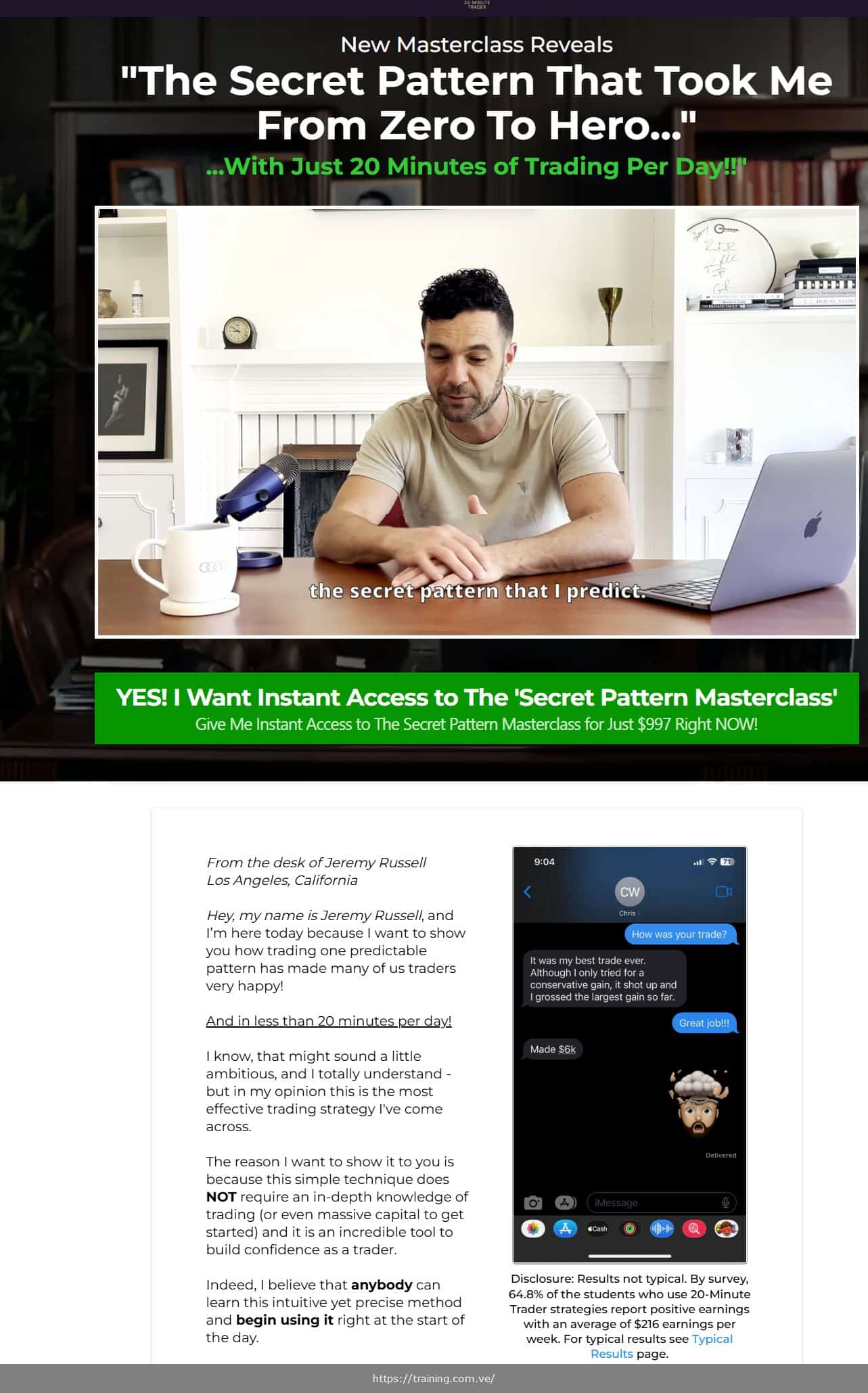 secret pattern masterclass by jeremy russell 20min trader