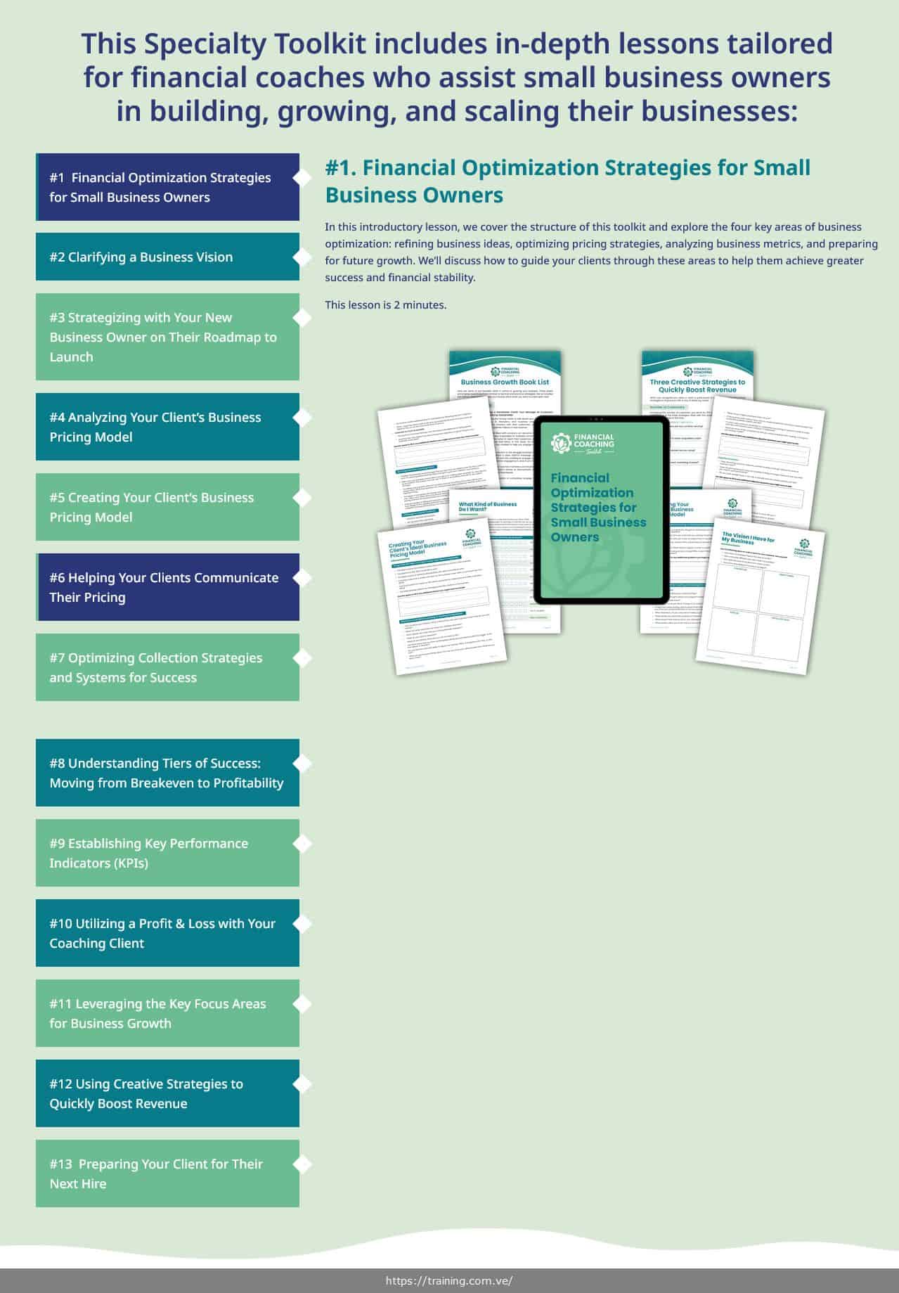 financial optimization strategies for small business owners financial coaching toolkit