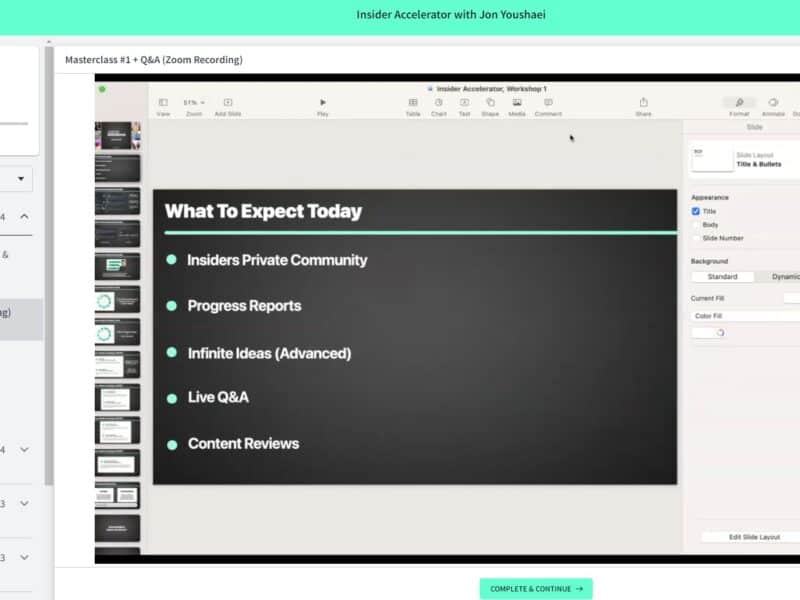 insider accelerator full package by jon youshaei