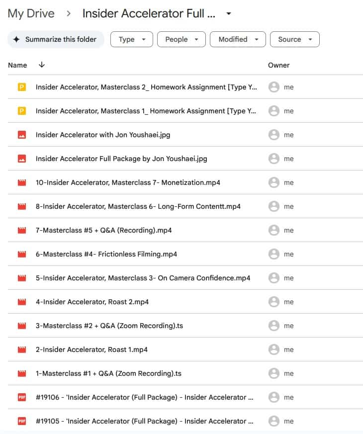 insider accelerator full package by jon youshaei