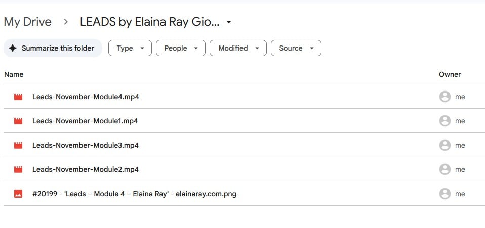 leads by elaina ray giolando