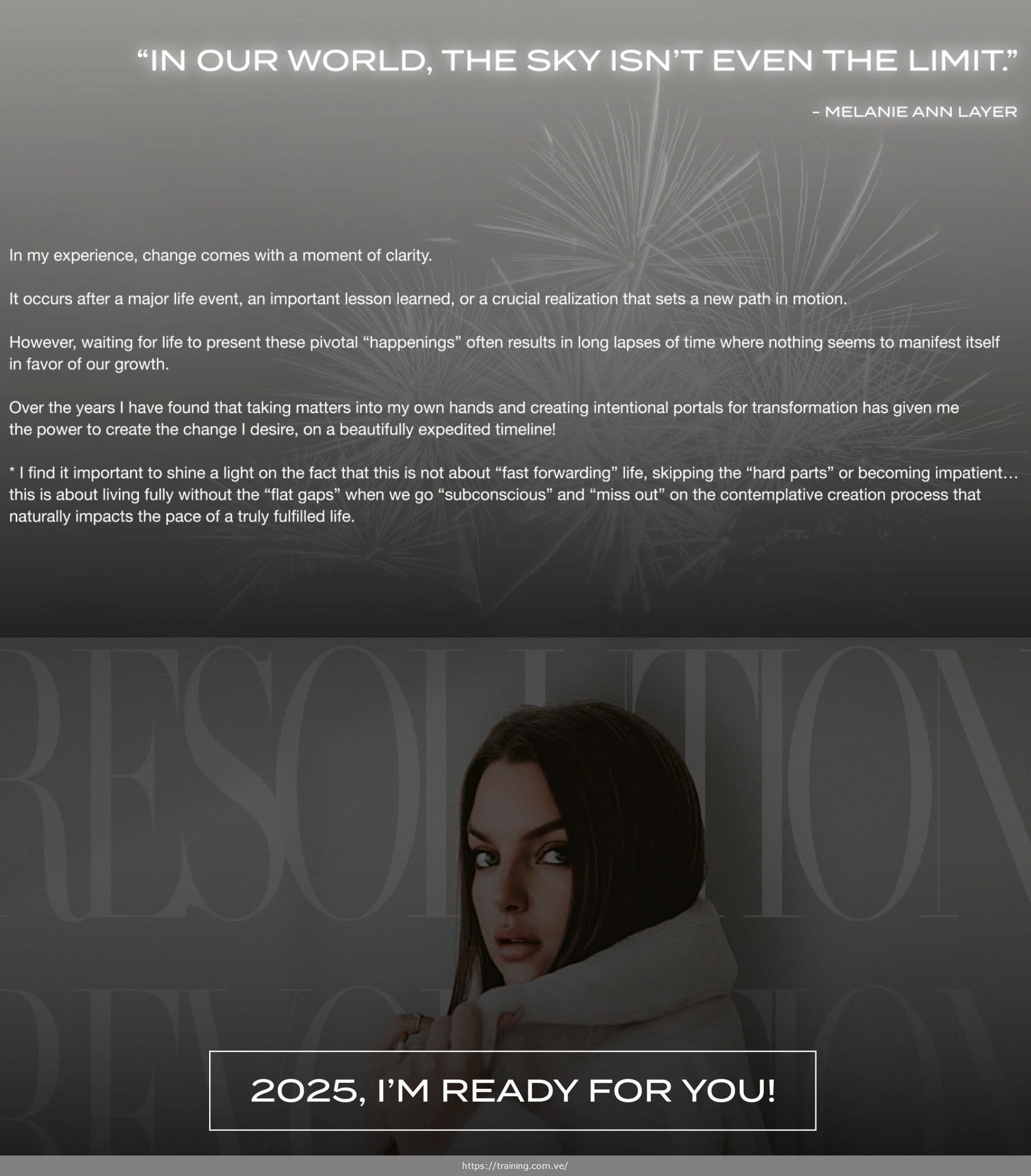 resolution revolution 2025 by melanie ann layer