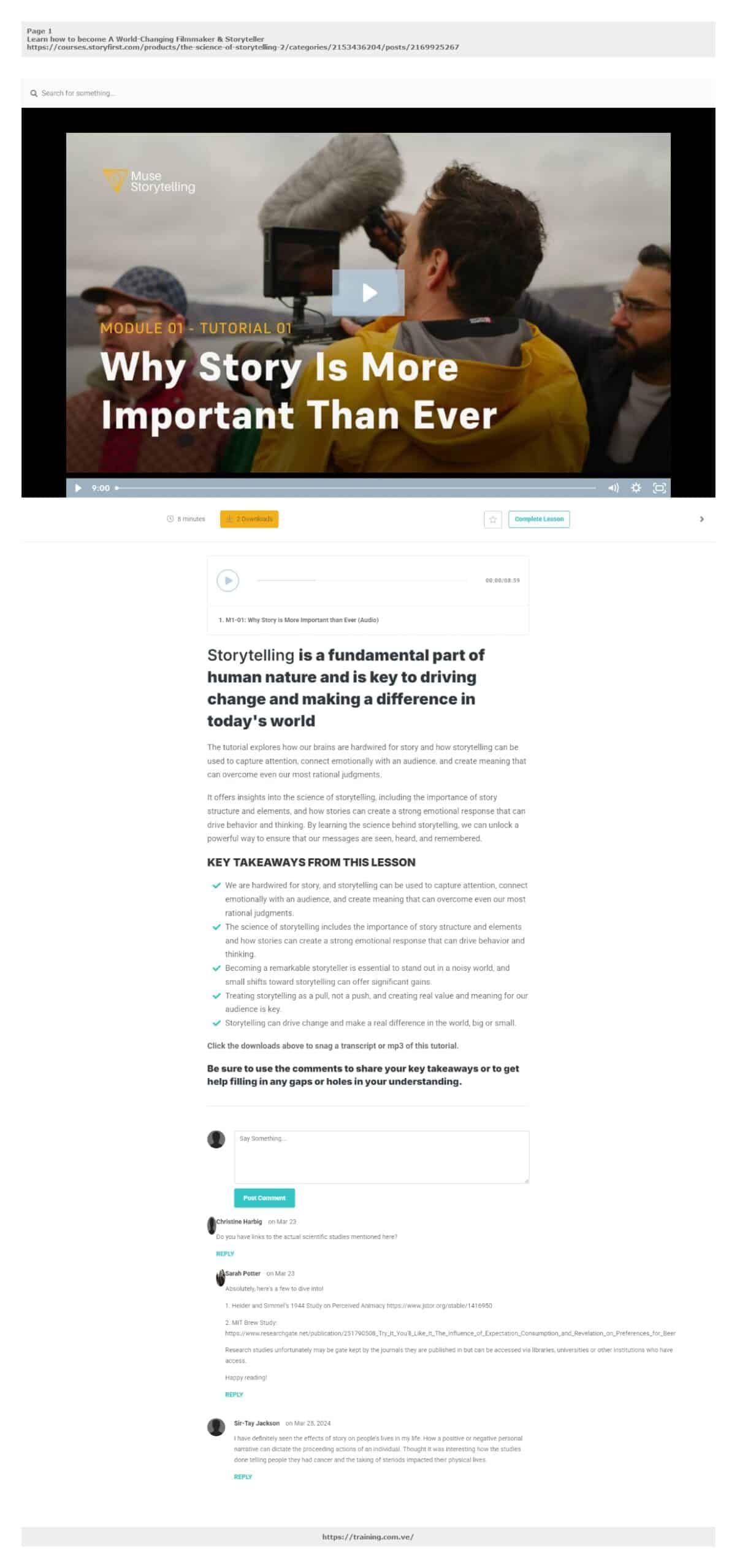the science of storytelling by muse storyfirst