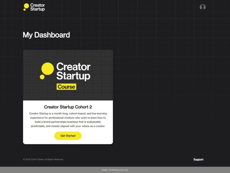 creator startup cohort 2 by colin and samir