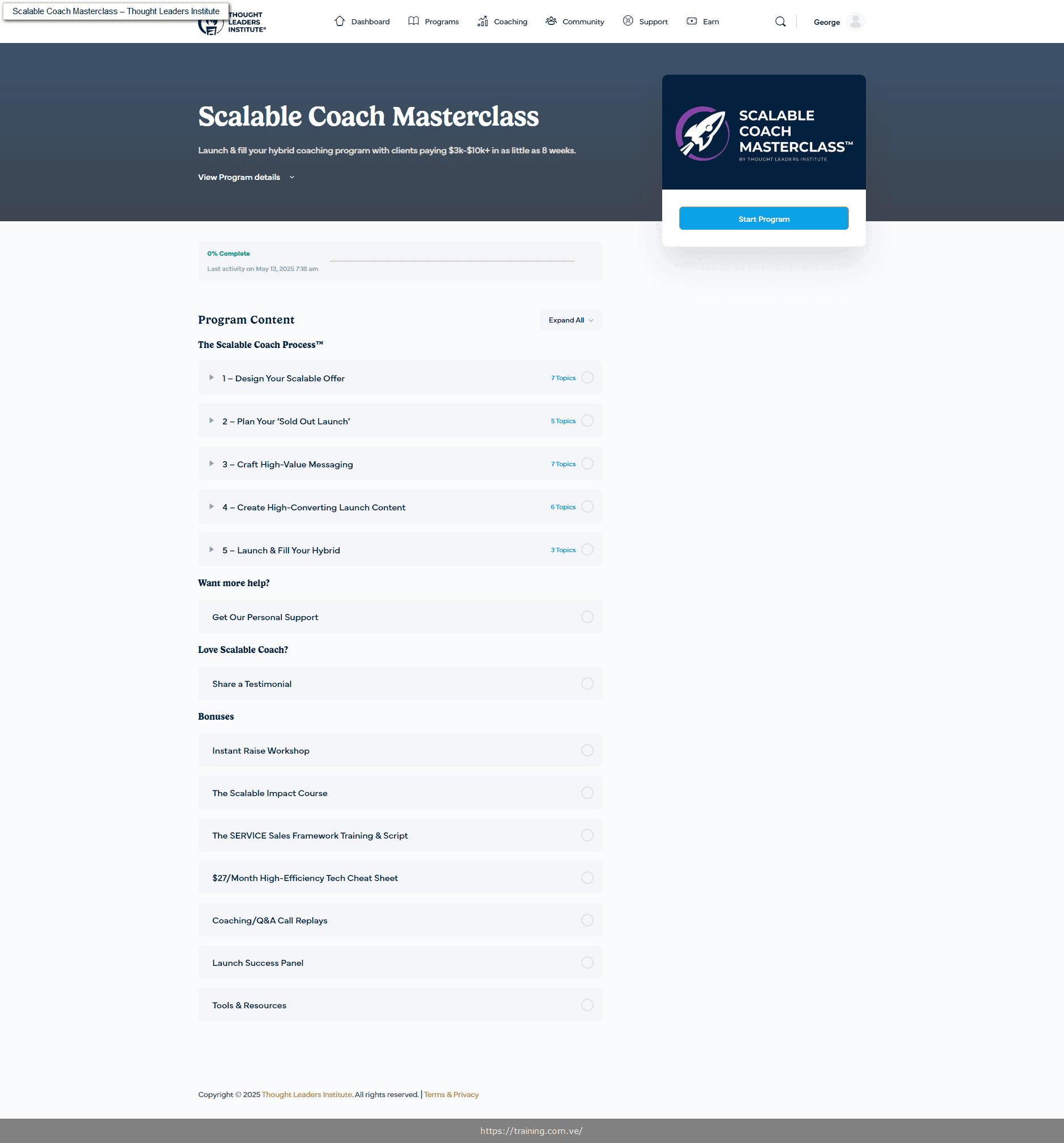 scalable coach masterclass by lucas garvin jim hohl