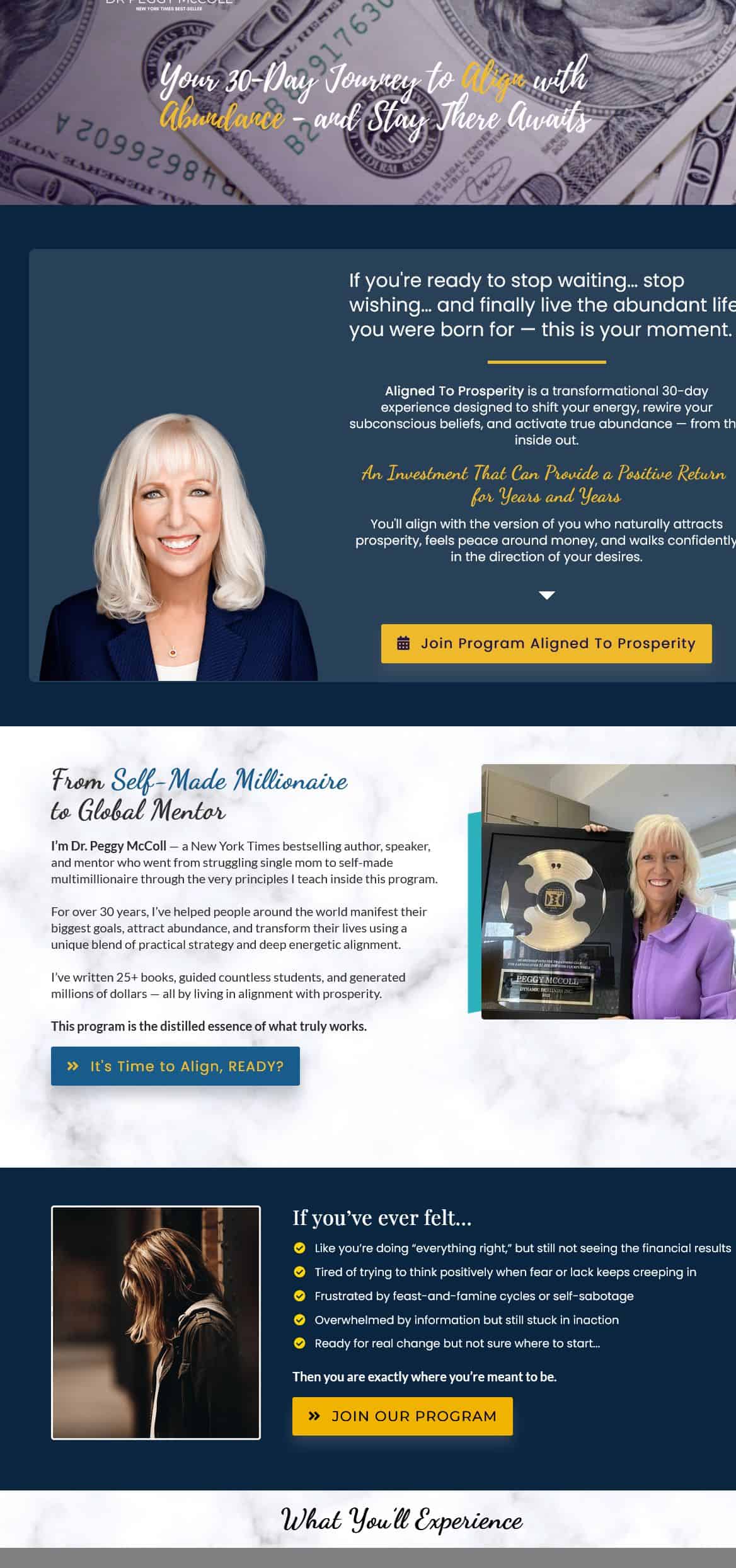 aligned to prosperity by peggy mccoll