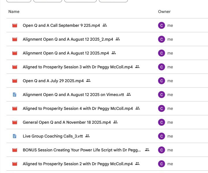 aligned to prosperity by peggy mccoll