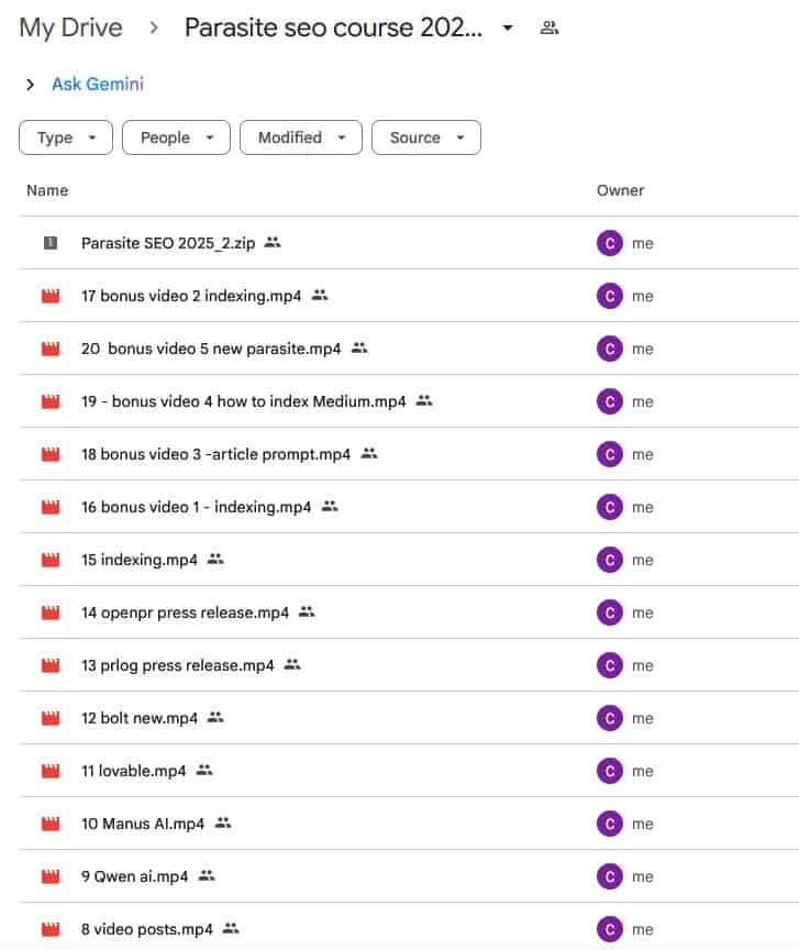 parasite seo course 2025 by jesper nissen
