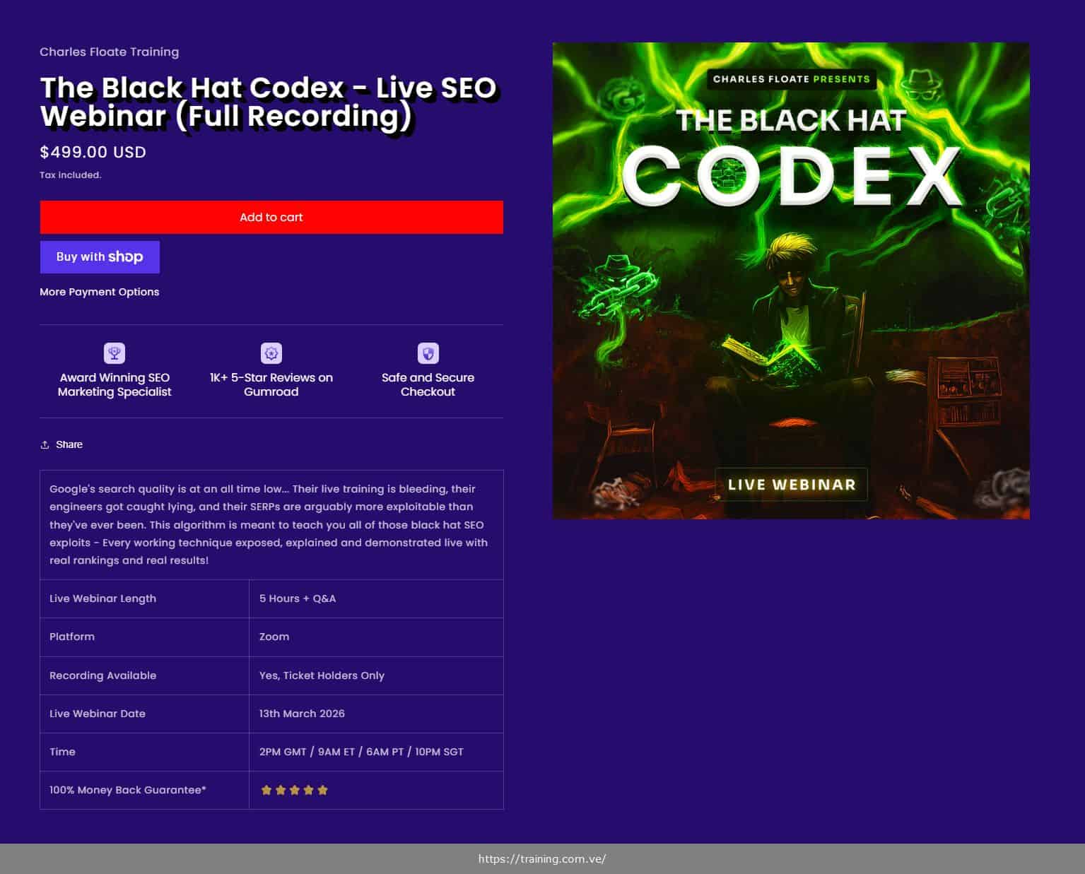 the black hat codex webinar full recording by charles floate coupon discount free