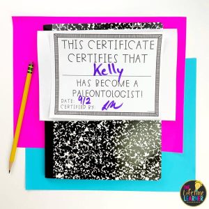 dinosaur classroom transformation certificate