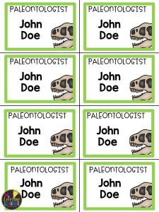 dinosaur classroom transformation name tags