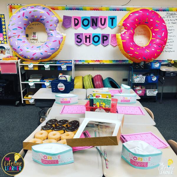 donut shop classroom transformation decorations