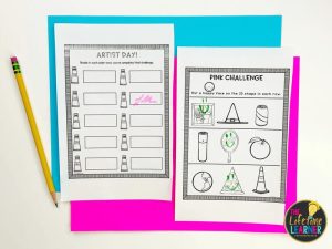 artist classroom transformation recording sheet
