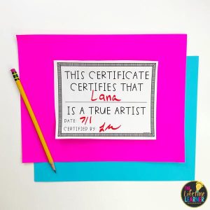 classroom transformation artist certificate