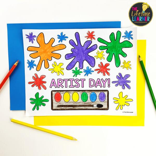 artist coloring page