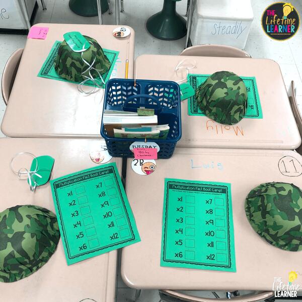 boot camp classroom transformation desks decorated