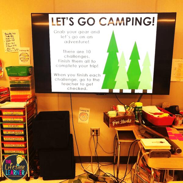 camping classroom transformation slides