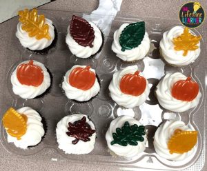 fall classroom transformation cupcakes reward