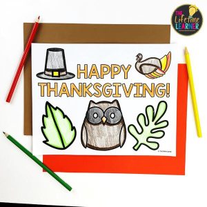 thanksgiving themed coloring page