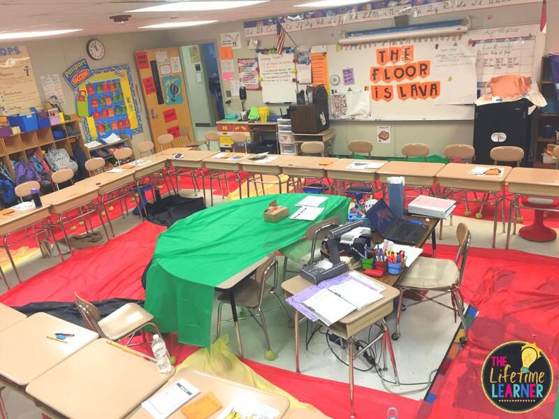 the floor is lava classroom transformation room set up