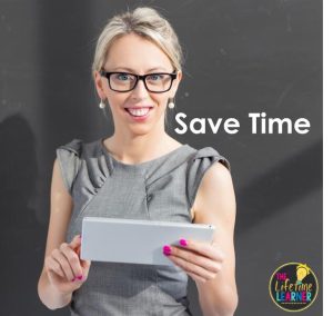 teacher holding ipad during digital room transformation