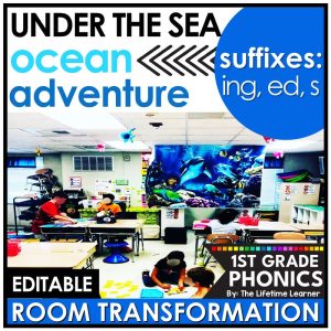 1st Grade Ocean Classroom Transformation Suffixes: ED ING S