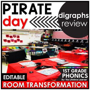 1st Grade Pirate Classroom Transformation Digraphs Review