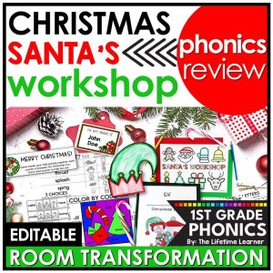 1st Grade Christmas Classroom Transformation Phonics Review