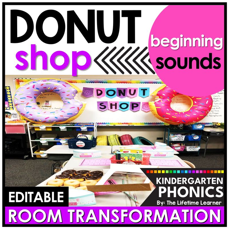 Kindergarten Beginning Sounds Donut Day Room Transformation