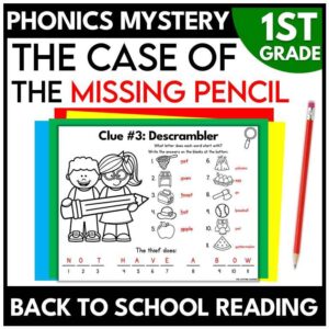 Back to School 1st Grade Phonics Mystery – Phonics Review