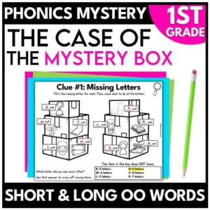 Box 1st Grade Phonics Mystery – Short and Long OO