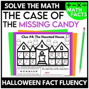 halloween math facts fact fluency mystery