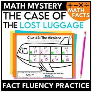 Travel Math Facts - Fact Fluency Mystery
