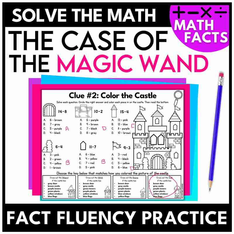 Magic Math Facts Fact Fluency Mystery