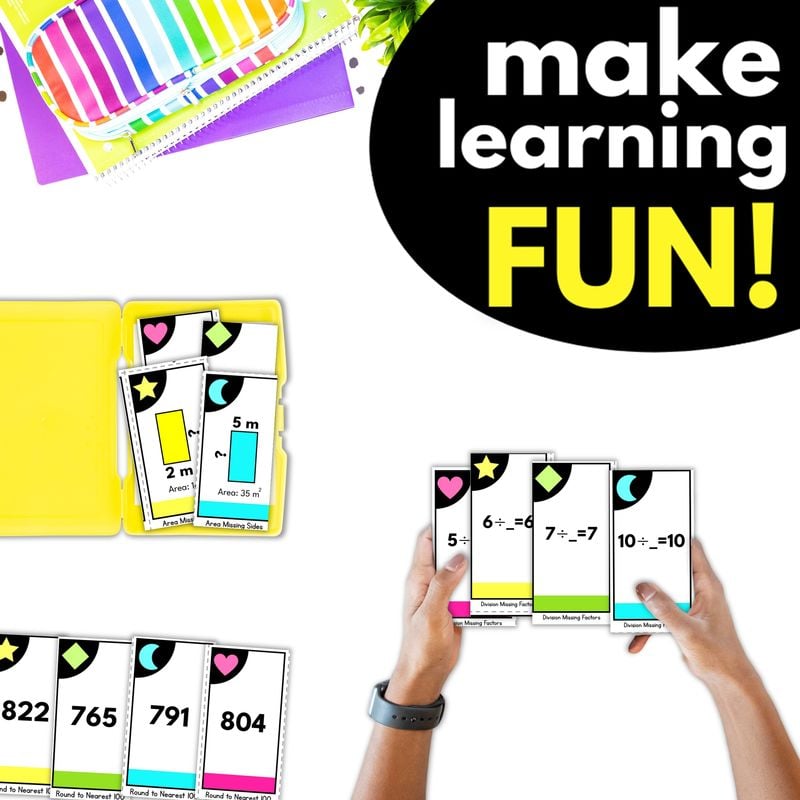 3rd Grade Math Playing Card Games - Image 4