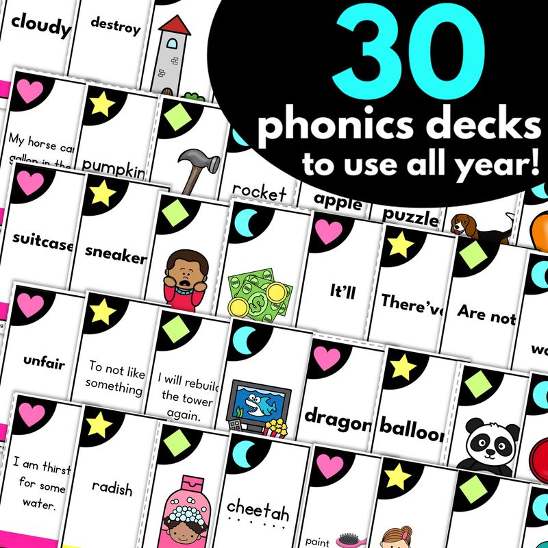 2nd and 3rd Grade Phonics Playing Cards - Image 2