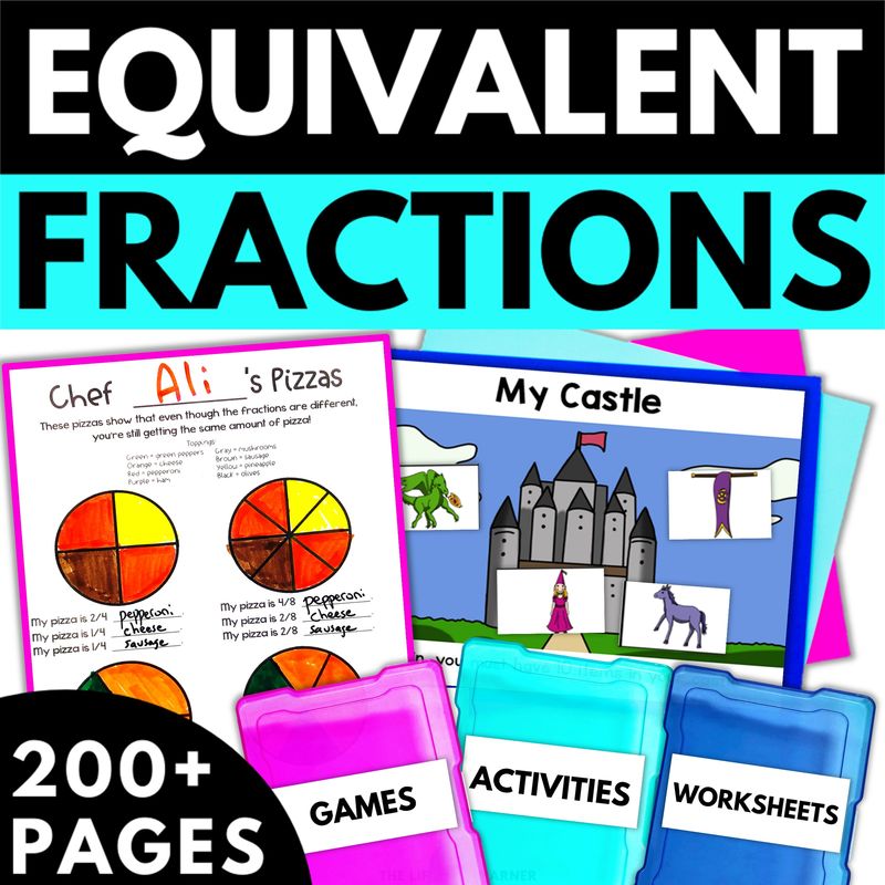 4th Grade Equivalent Fractions Worksheets and Activities