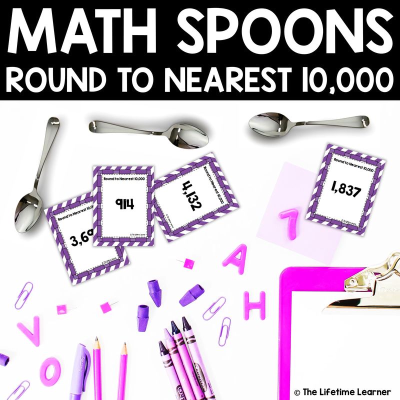 Rounding to the Nearest 10,000 Math Spoons Game