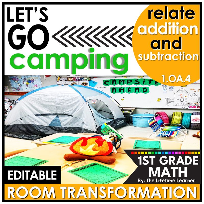 1st Grade Add & Subtract Camping Room Transformation