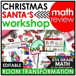 5th Grade Christmas Classroom Transformation Math Review