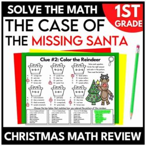 christmas mystery 1st grade math review