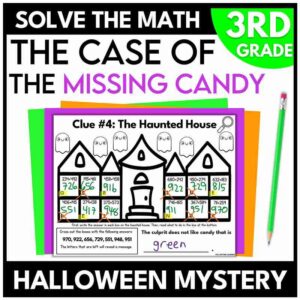 halloween mystery 3rd grade math review