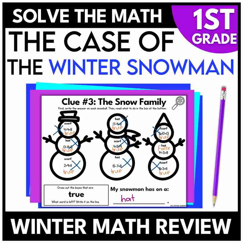 Winter Mystery - 1st Grade Math Review