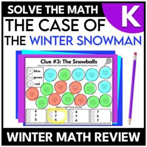 winter mystery for kindergarten math review