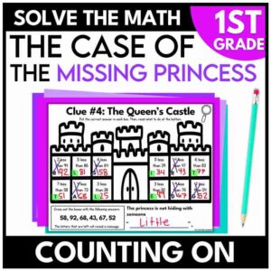 1st grade fairy tale mystery counting on to add or subtract