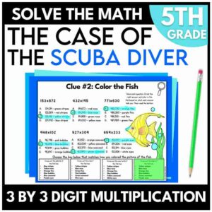 5th grade ocean mystery 3 digit by 3 digit multiplication