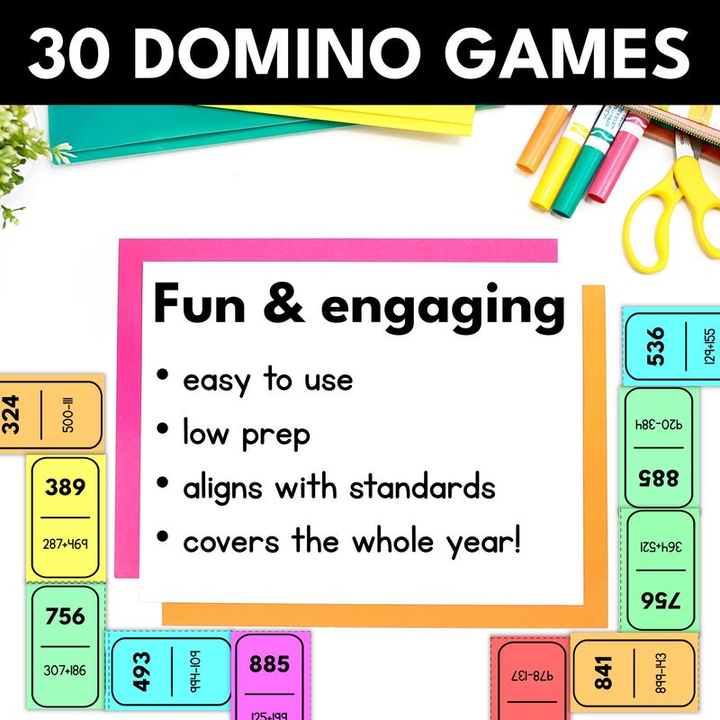 3rd Grade Math Domino Games - Image 2