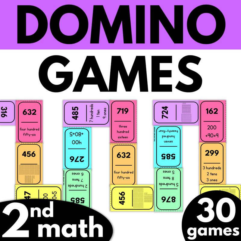 2nd Grade Math Domino Games